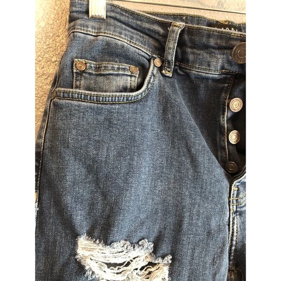 Boohooman Womens Denim 30 Skinny Stretch All Over Ripped Jeans Distressed NEW - Picture 6 of 10